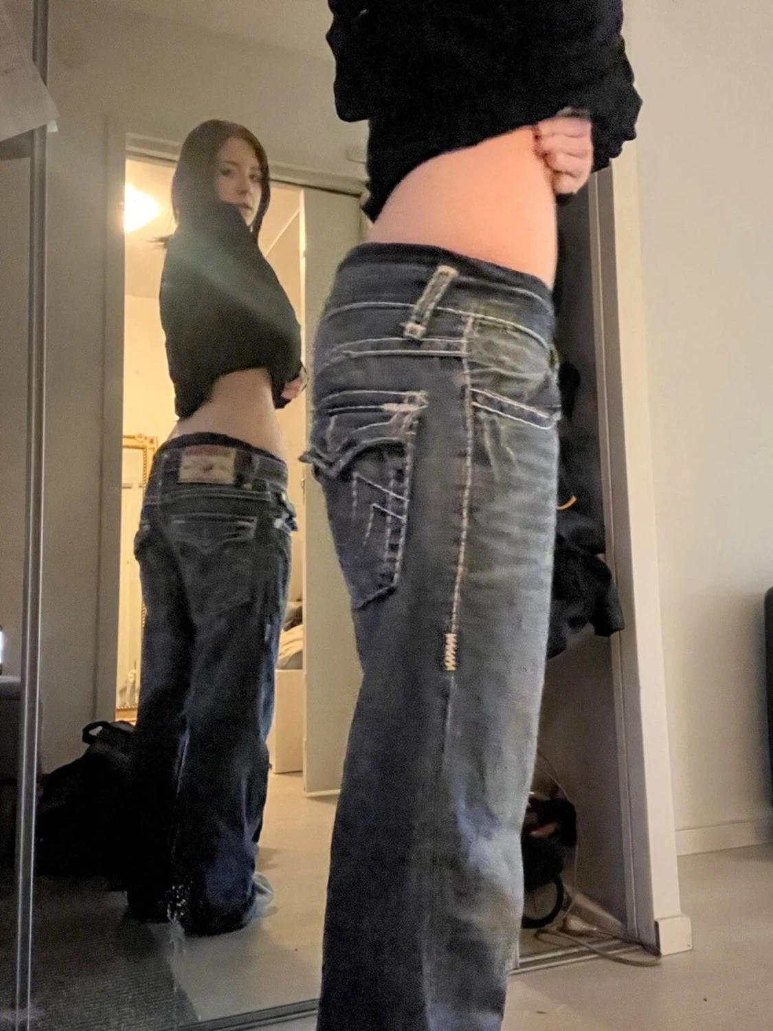 Blå baggy jeans med låg midja true religion - 2