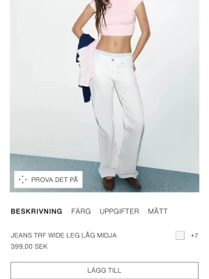 Vita wide leg jeans från Zara TRF - Undrar ifall de e någon som har dessa i storlek 38 och vill byta mot mina 36:or! Hör av er isåfall💗