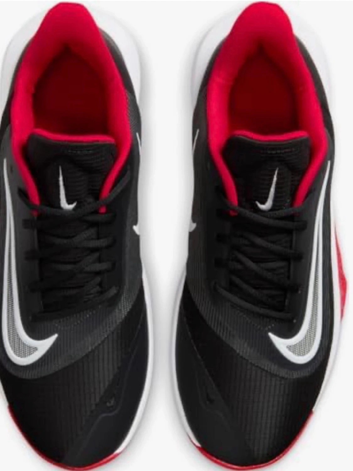 Svarta Nike sneakers med röd detalj - 2