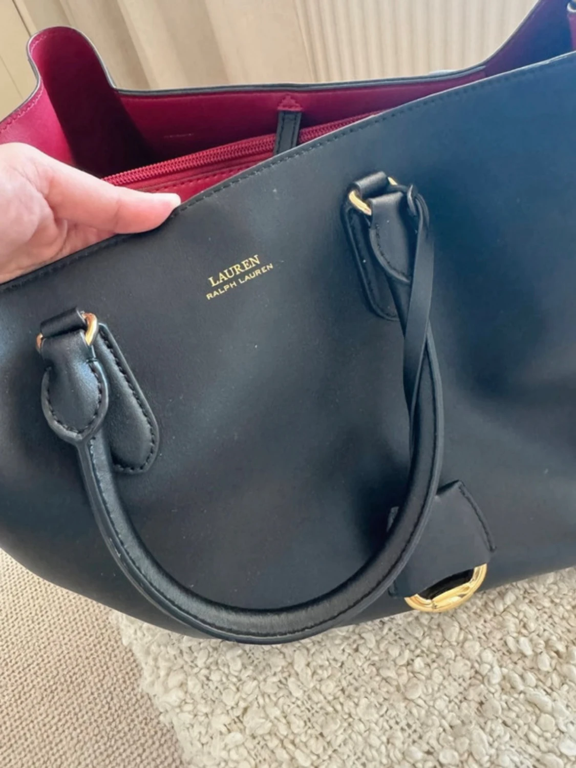 Svart handväska från Lauren Ralph Lauren - 1