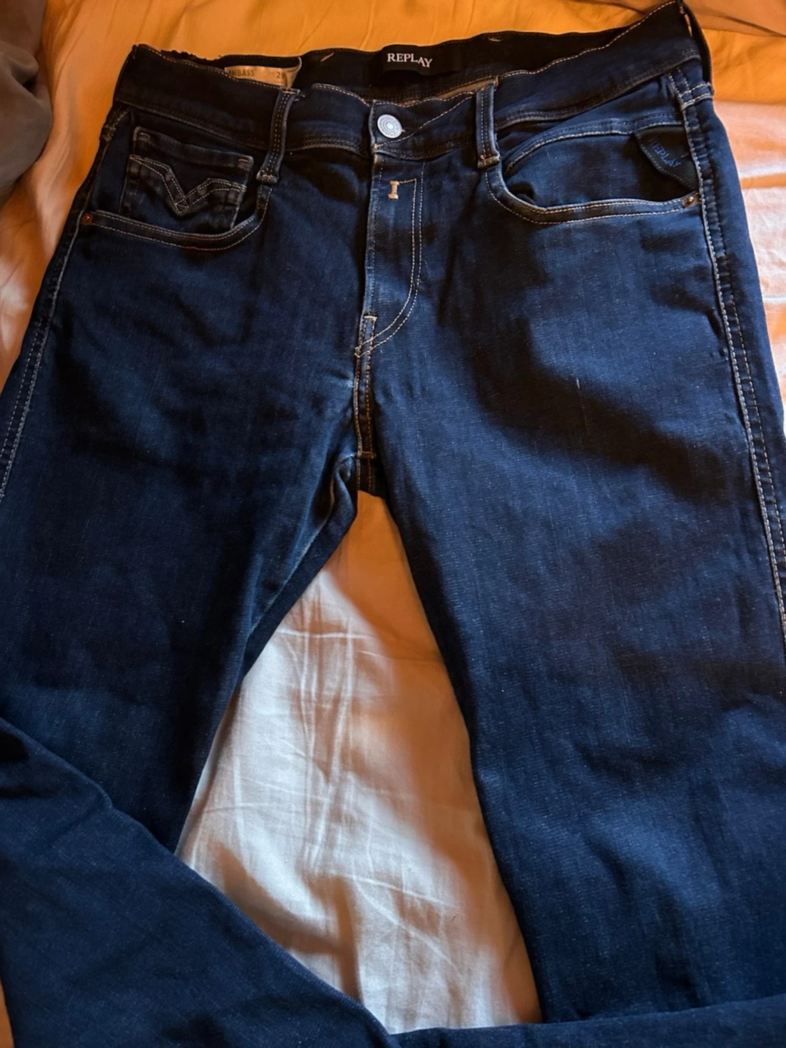 Mörkblå replay jeans Anbass - 4