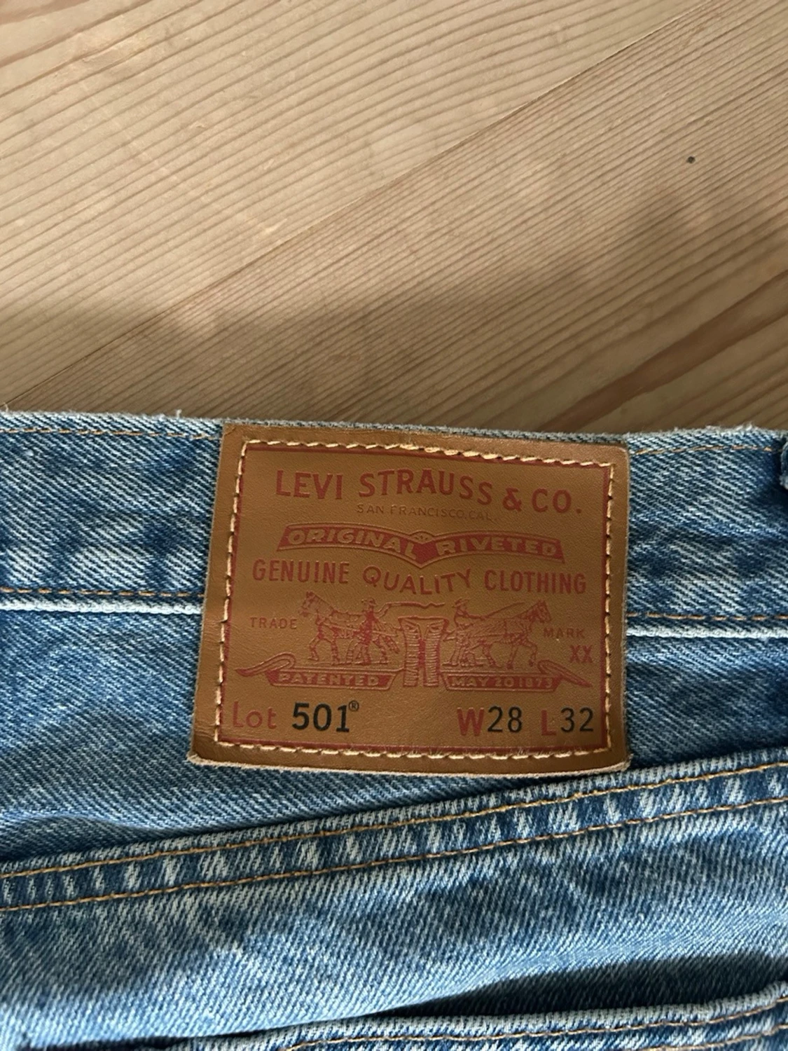 Levi's ljusblå raka jeans - 2