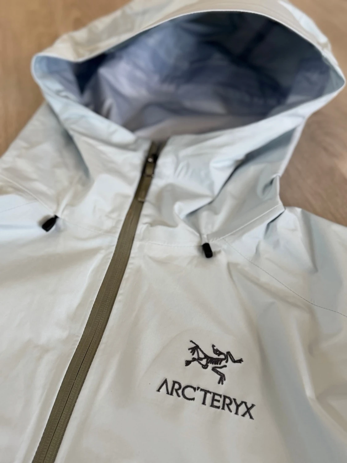 Baby blue Arc'teryx rain jacket - 2