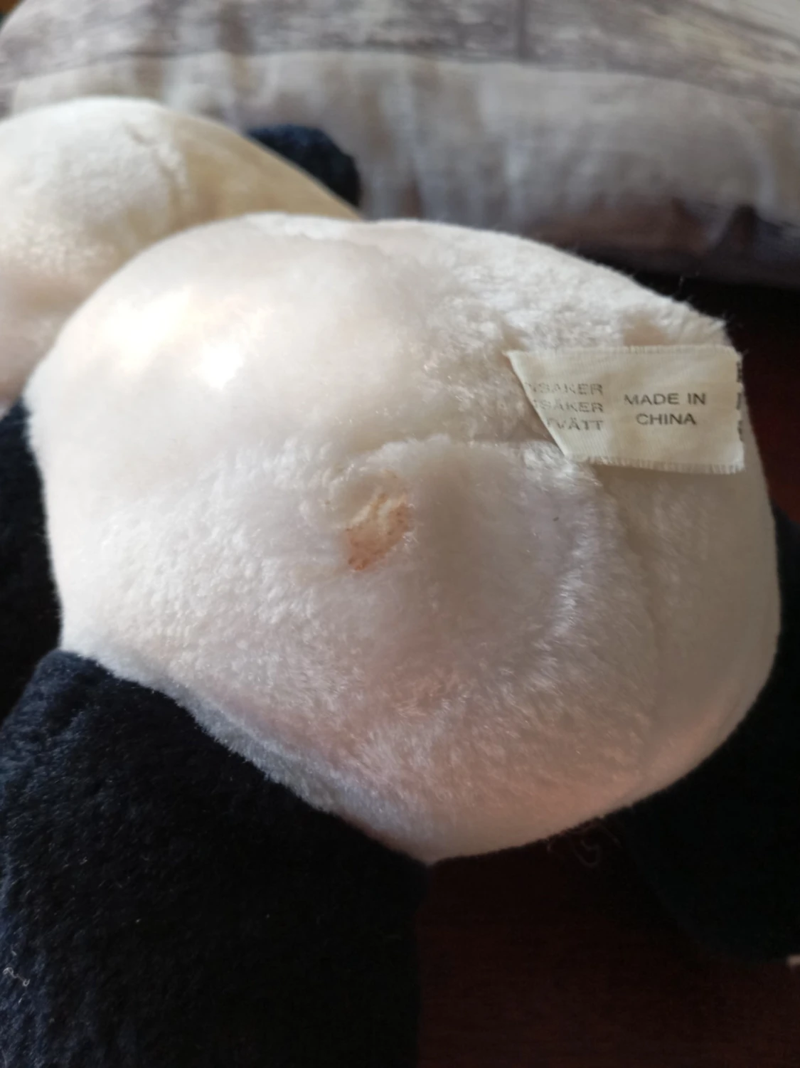Mjuk panda gosedjur svartvit - 1