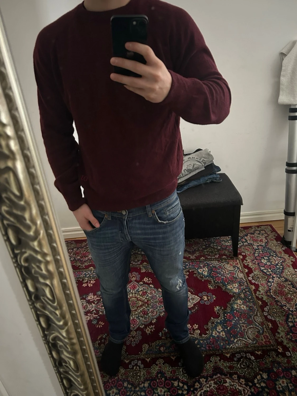Mörkröd tröja från Oscar Jacobson - 92