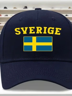Marinblå keps med Sverige-tryck - Säljer en Snygg marinblå keps med svergie den är helt ny 
