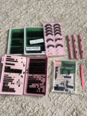 Kit med bond och seal och fransar - Säljer ett kit med flera förpackningar svarta lösögonfransar i olika längder och former🌸