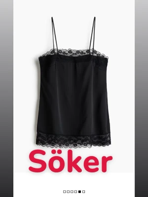 Svart spetsdetaljerad linnetopp - Söker denna spets toppen från hm i xs eller s. Betalar max 300kr