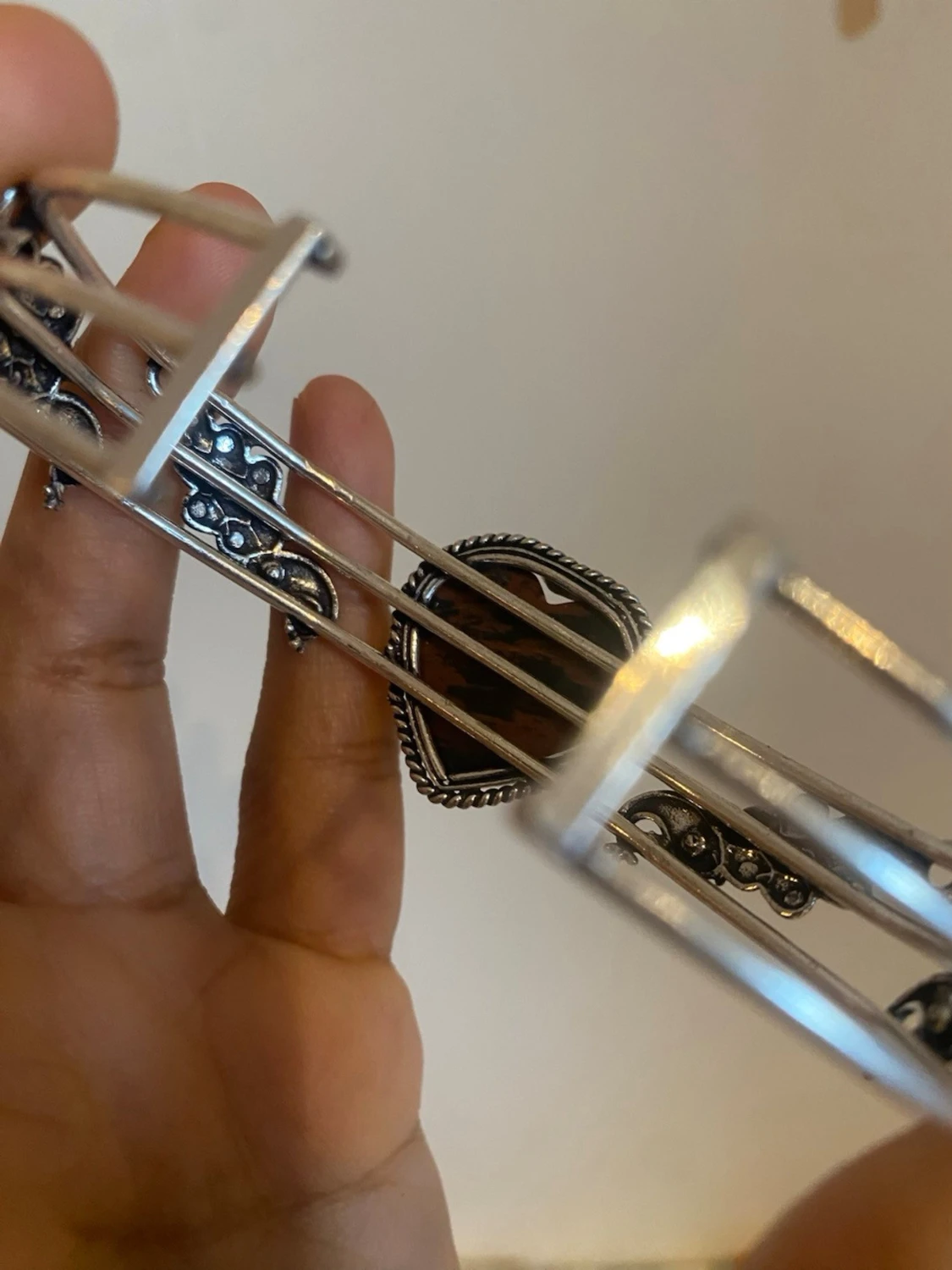 s925 Silverarmband med hjärtformad sten - 5