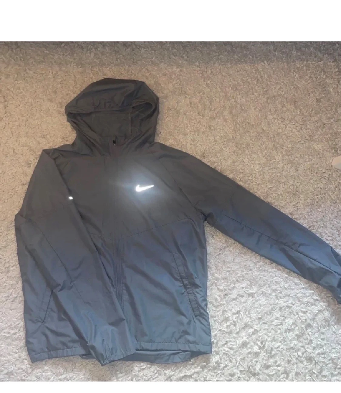 Grå Nike vindjacka med huva - 1