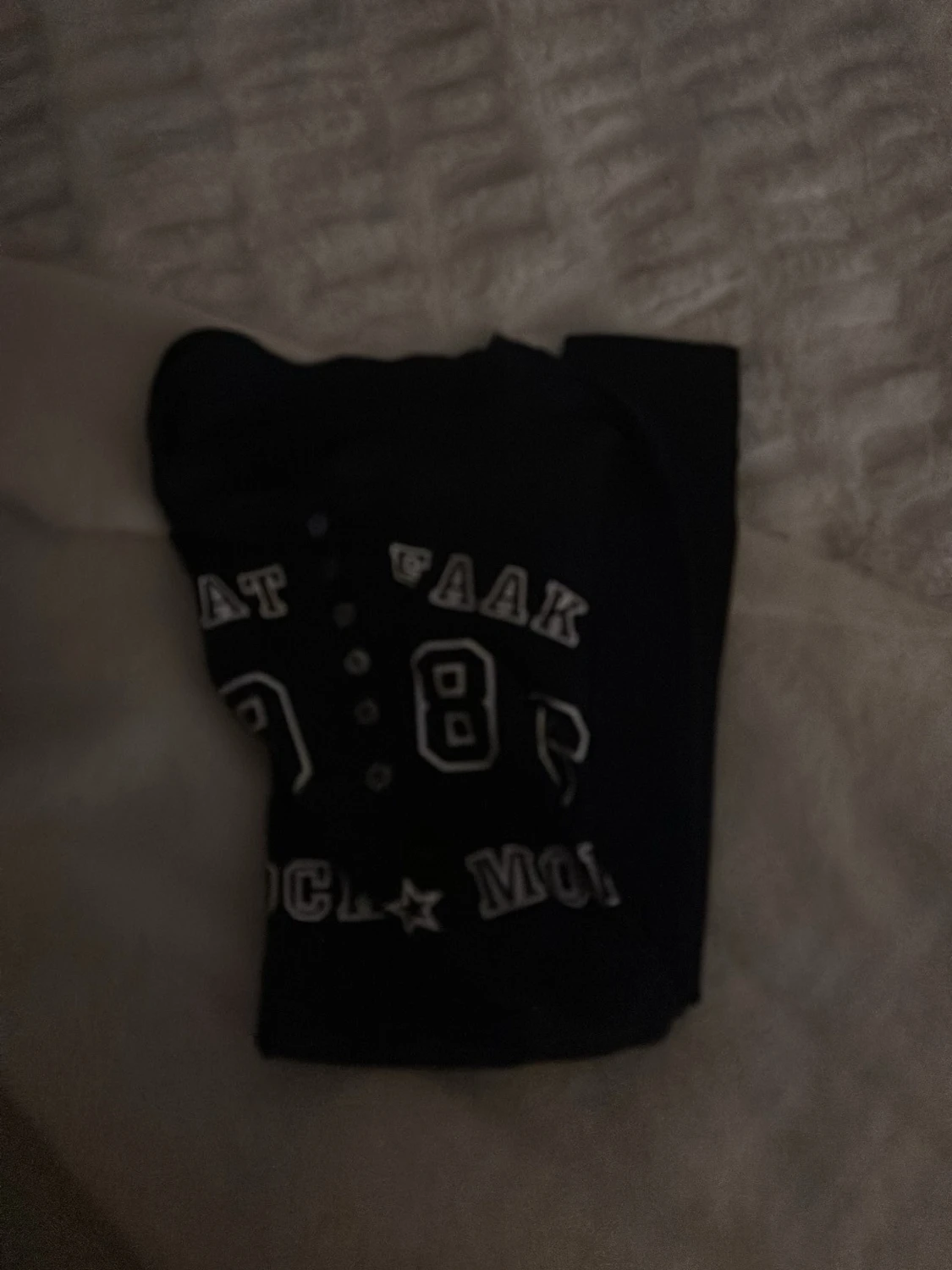 Svart långärmad topp med tryck