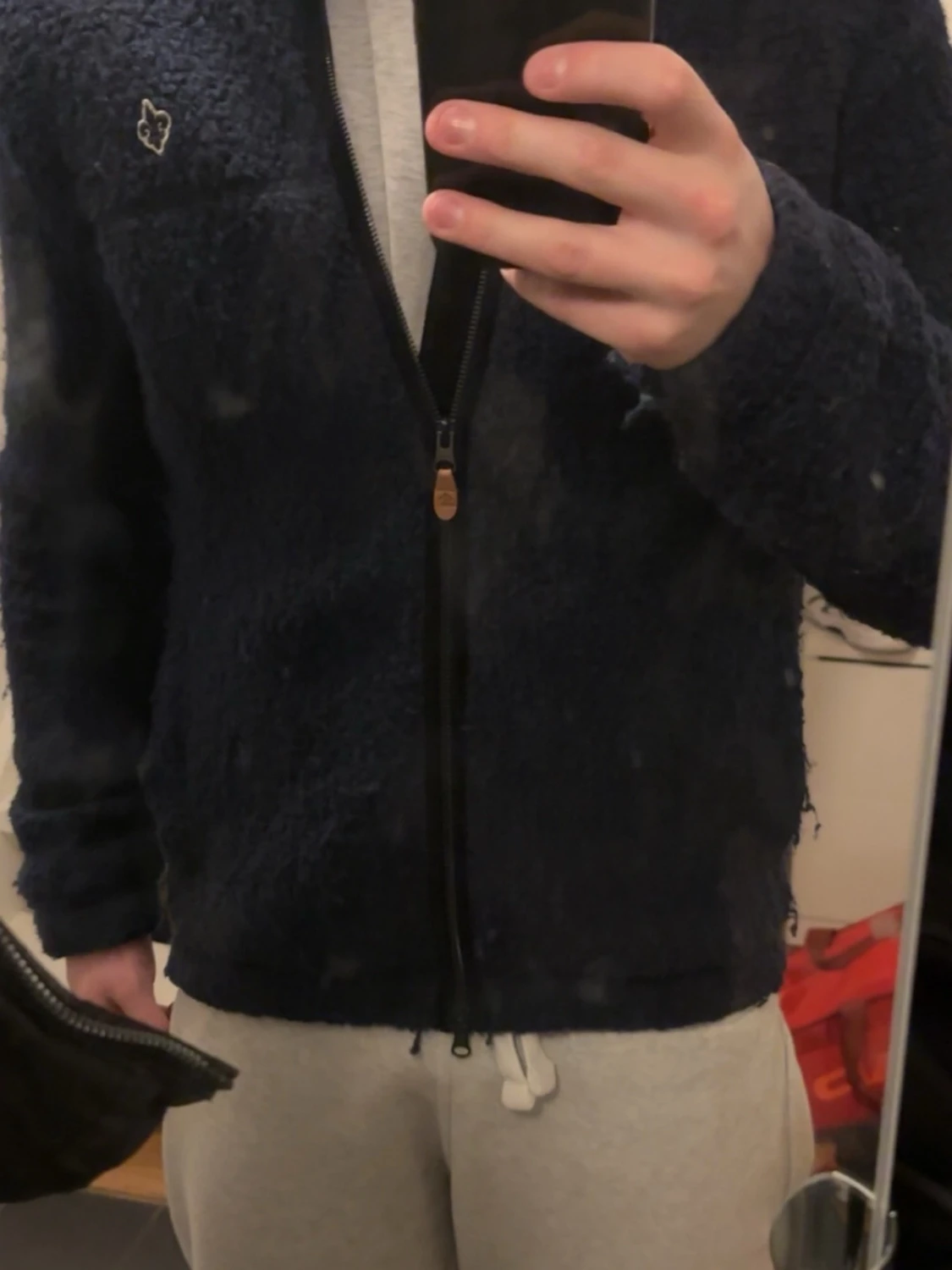 Mörkblå fleecejacka från Morris