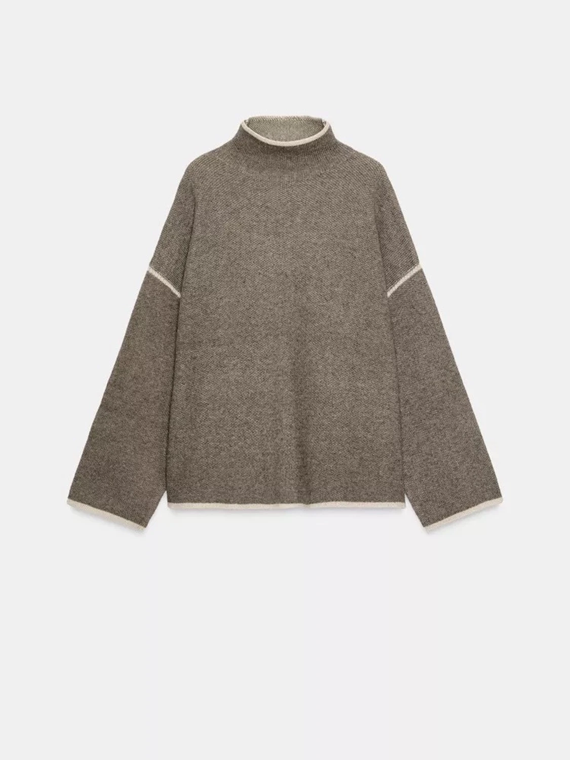 Beige stickad tröja