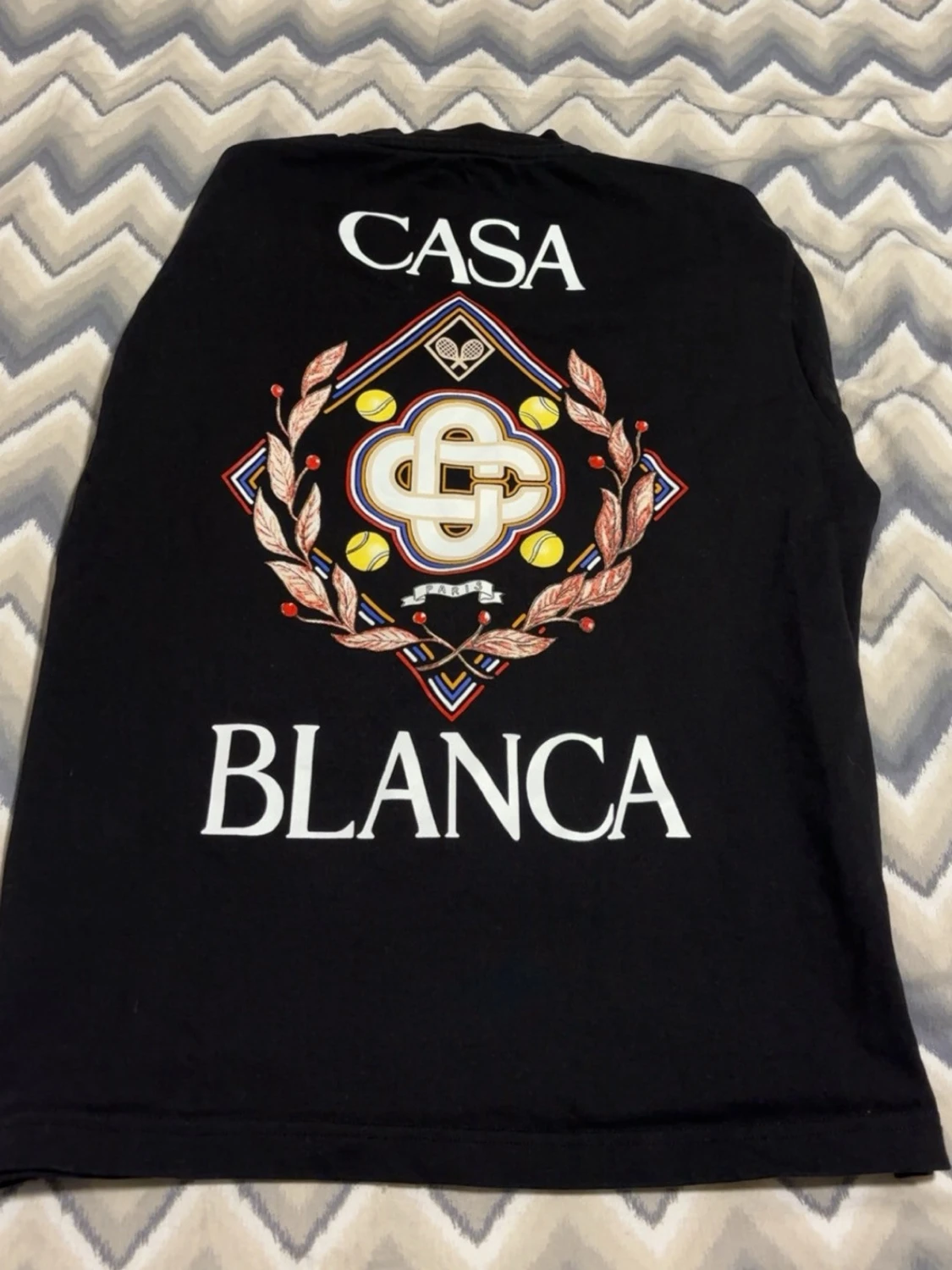 Svart Casa Blanca t-shirt med tryck - 3