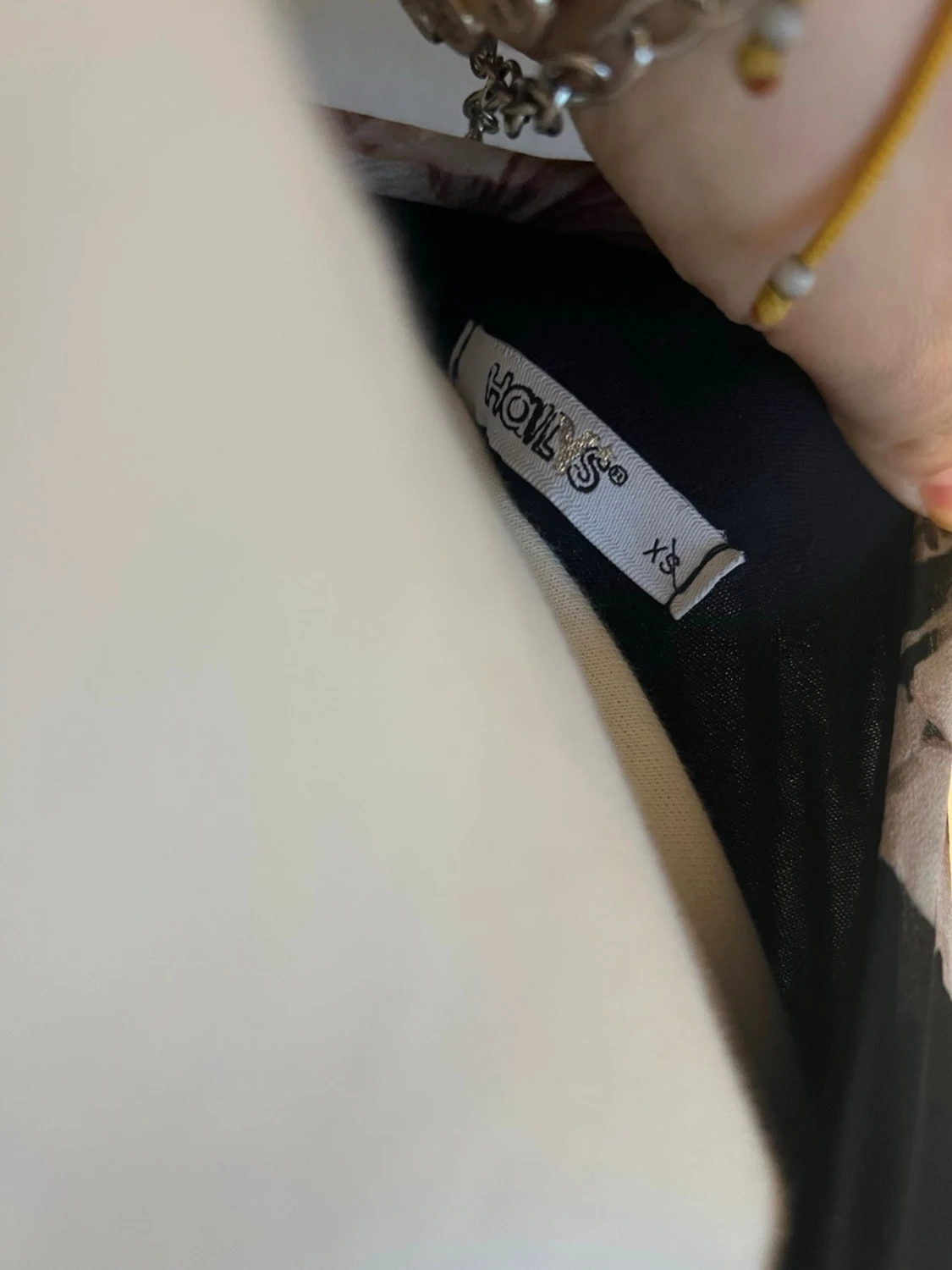 Mörkblå blommig kortklänning - 3