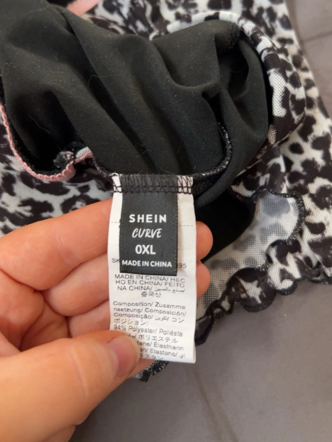 Leopardmönstrad mesh body med rosetter - 3