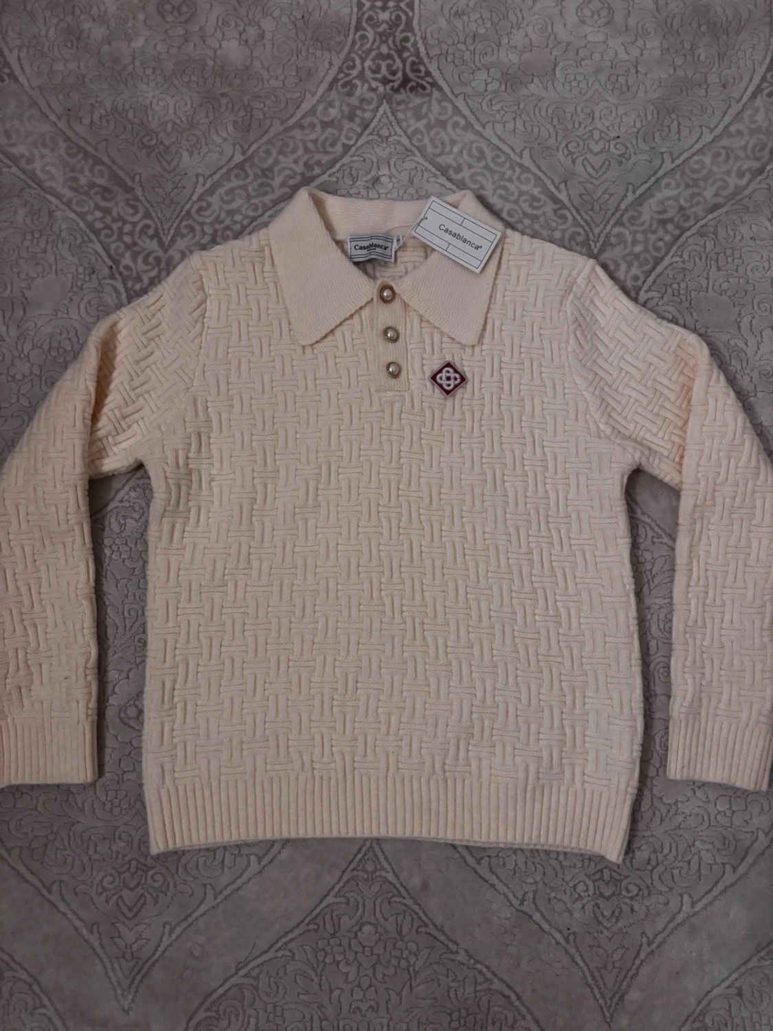 Beige stickad tröja från Casablanca
