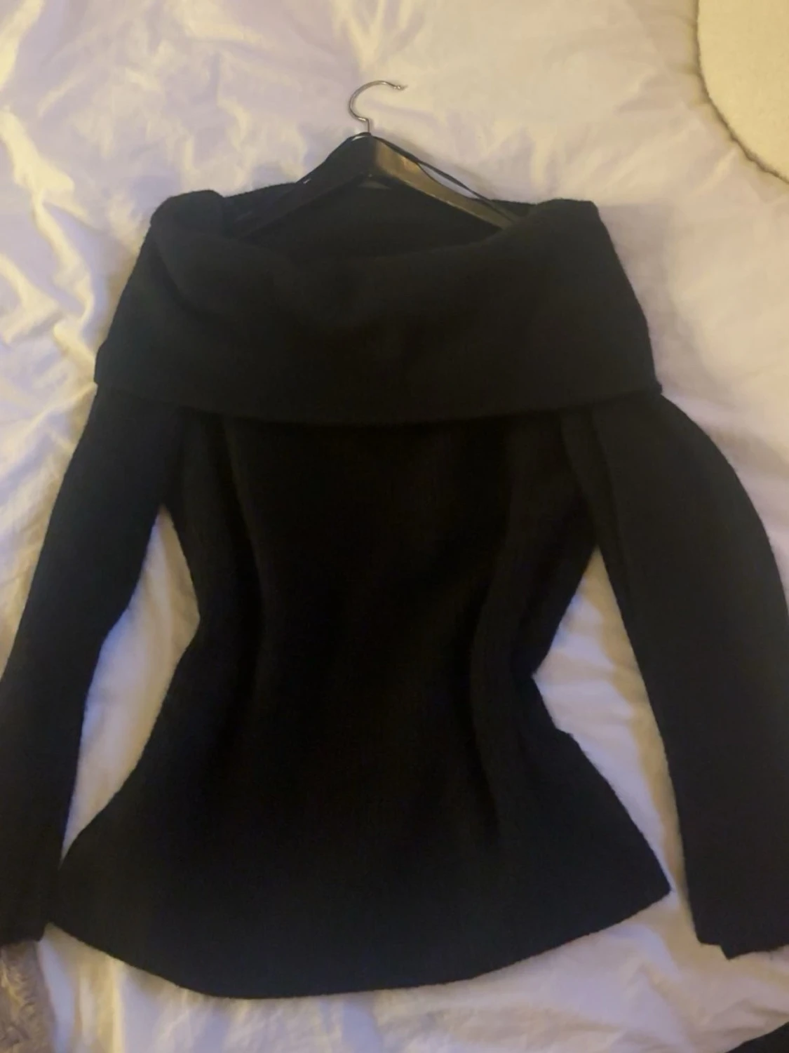 Svart off shoulder topp XS