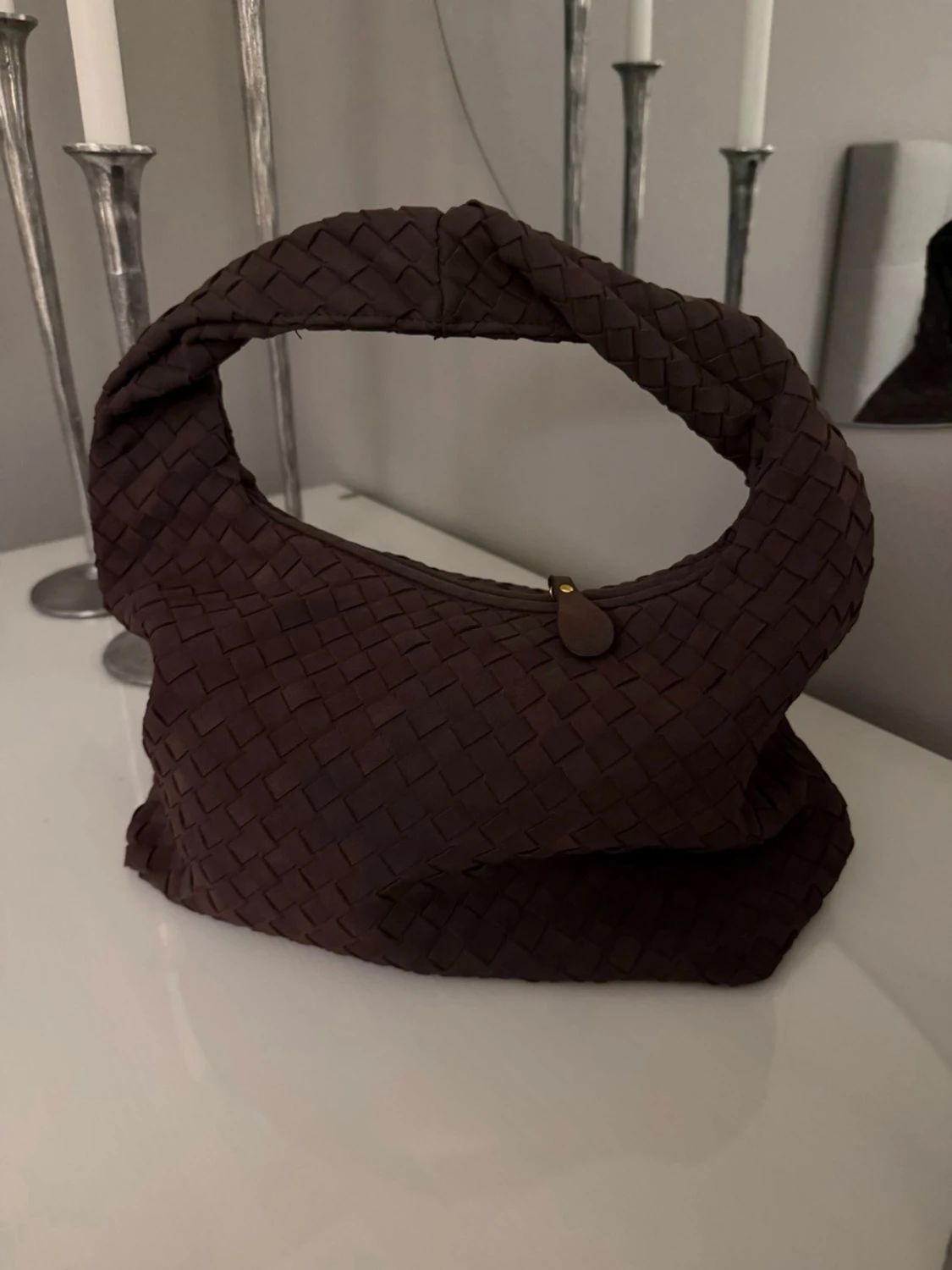 Brun flätad väska från Pitaya - 1