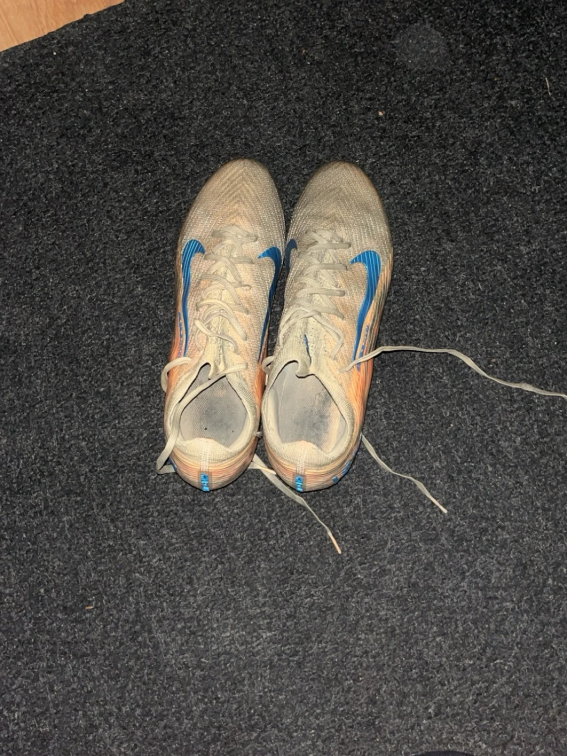 Nike Mercurial fotbollsskor beige/blå - 2