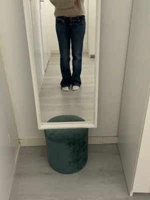 Jeans - Sjukt snygga jeans från American eagle! Jättebra skick. Midjemått: 39cm och innerbenslängd: 77cm