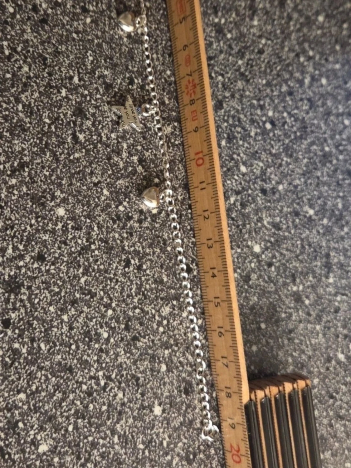 Silverfärgat armband med berlocker Rostfritt Stål  - 5