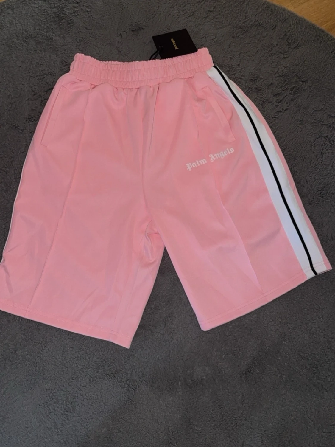 Palm Angels rosa shorts med ränder