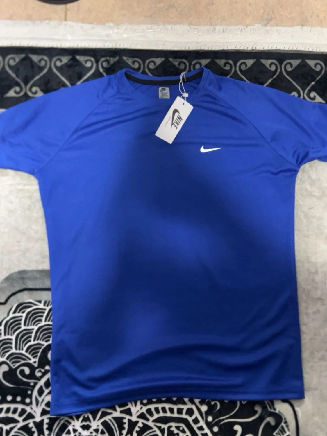 Blå Nike t-shirt i funktionsmaterial