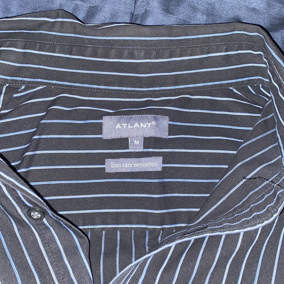 Svart och vit randig skjorta från Atlant - 91