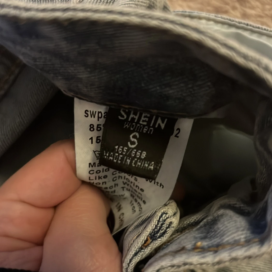 Ljusblå högmidjade jeans  - 93