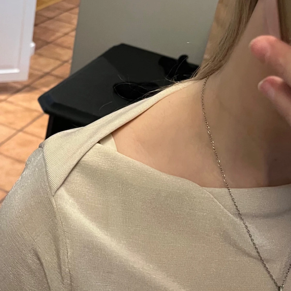 Beige långärmad topp - 90