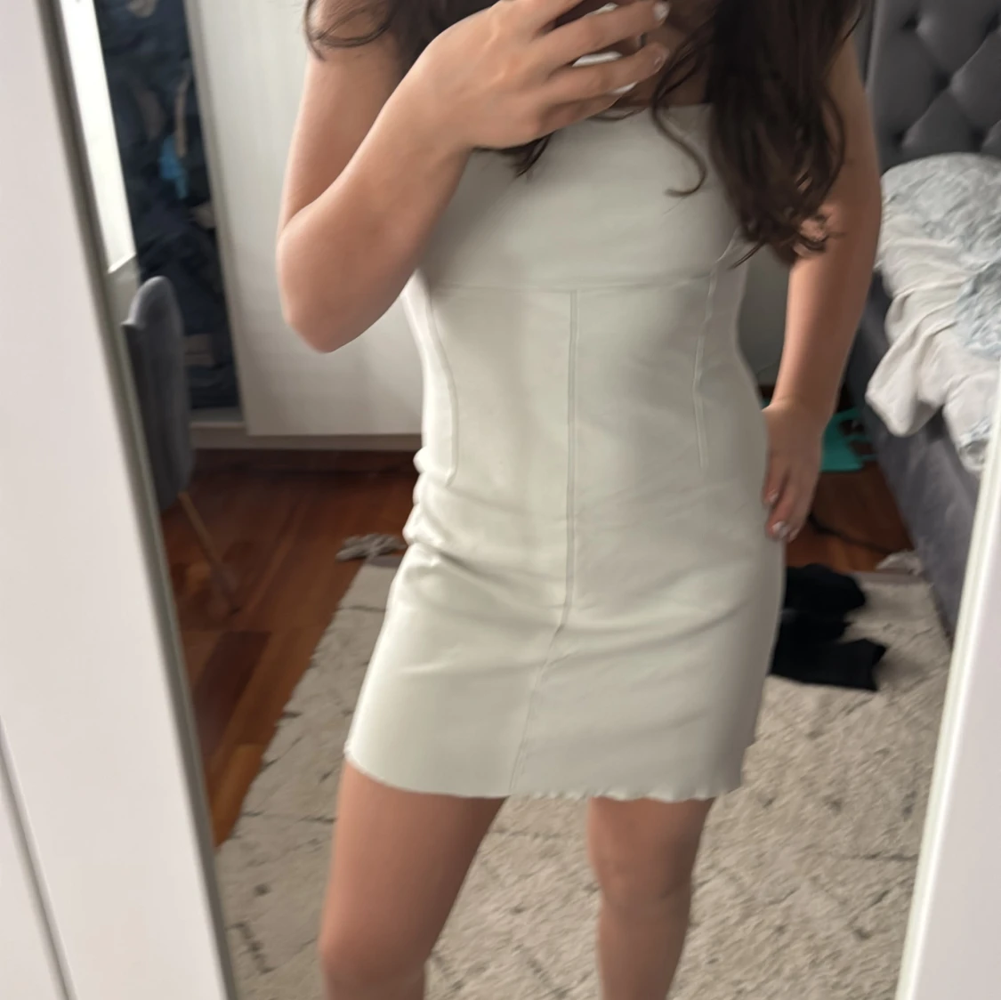 Vit klänning i storlek XS-S - 91