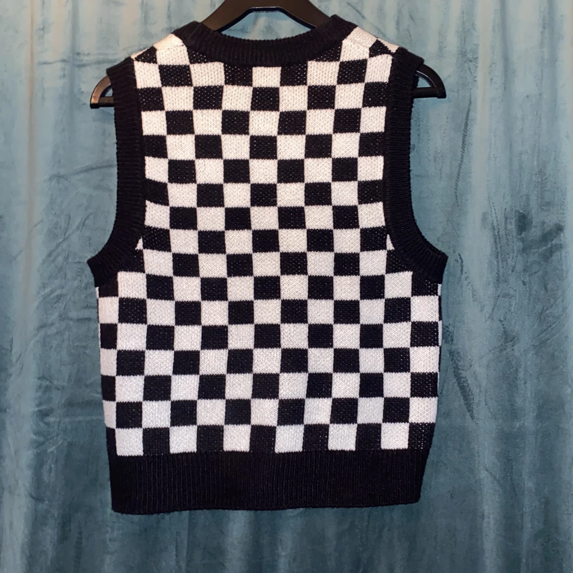 Svartvit rutig väst från FB Sister - 90