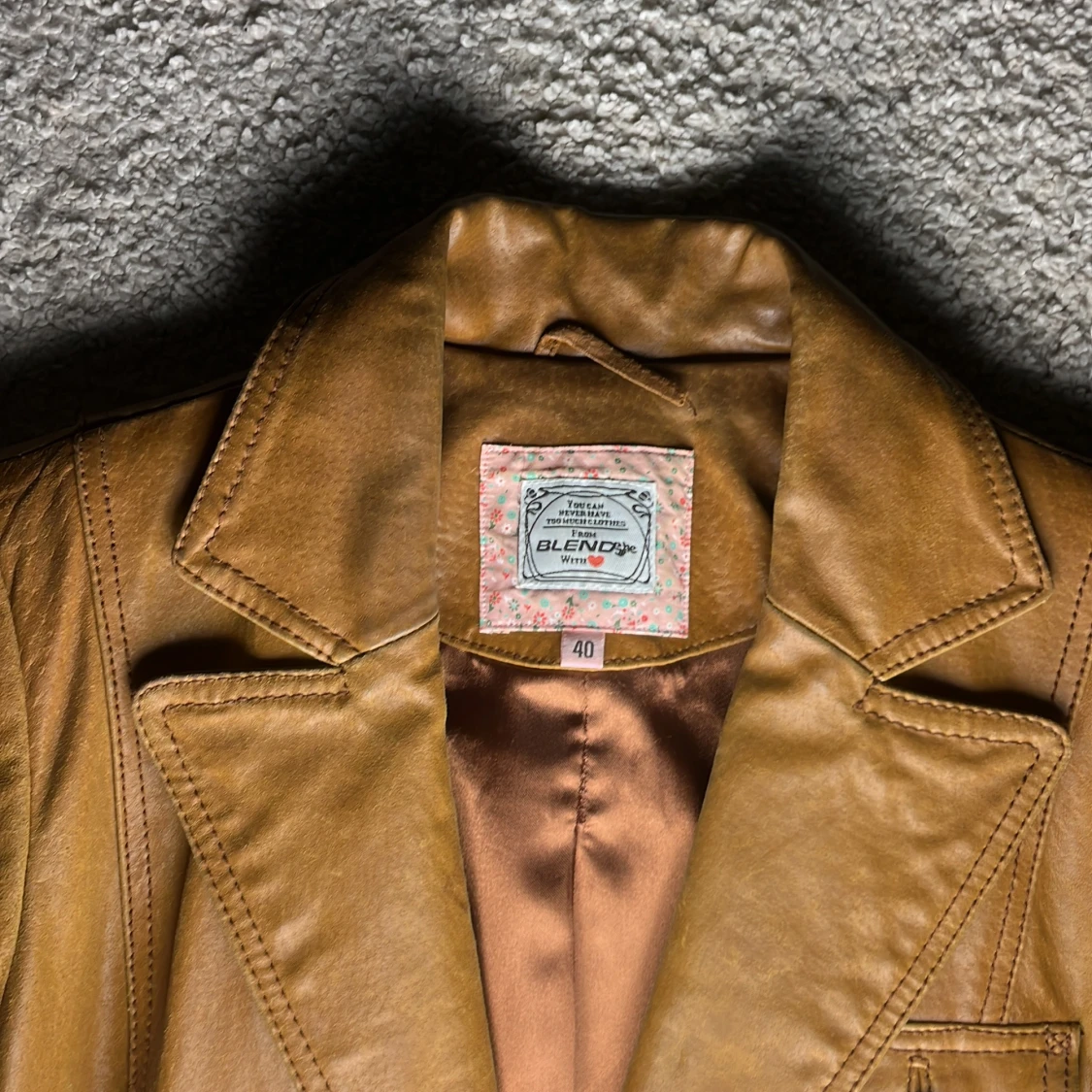 Brun skinnjacka från Blendshe - 91