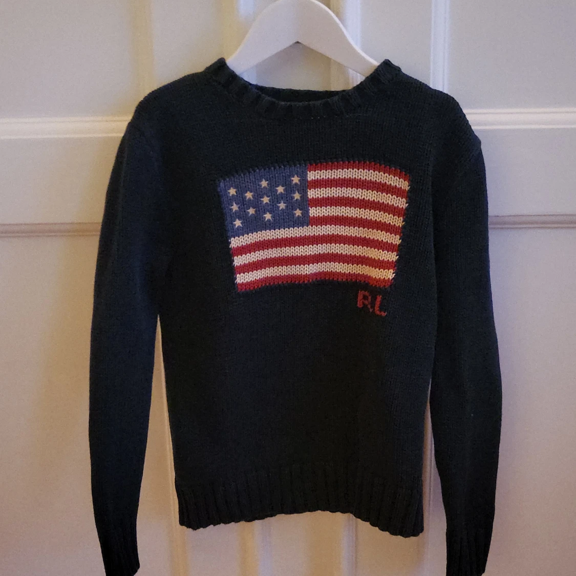 Mörkblå stickad tröja från Polo Ralph Lauren