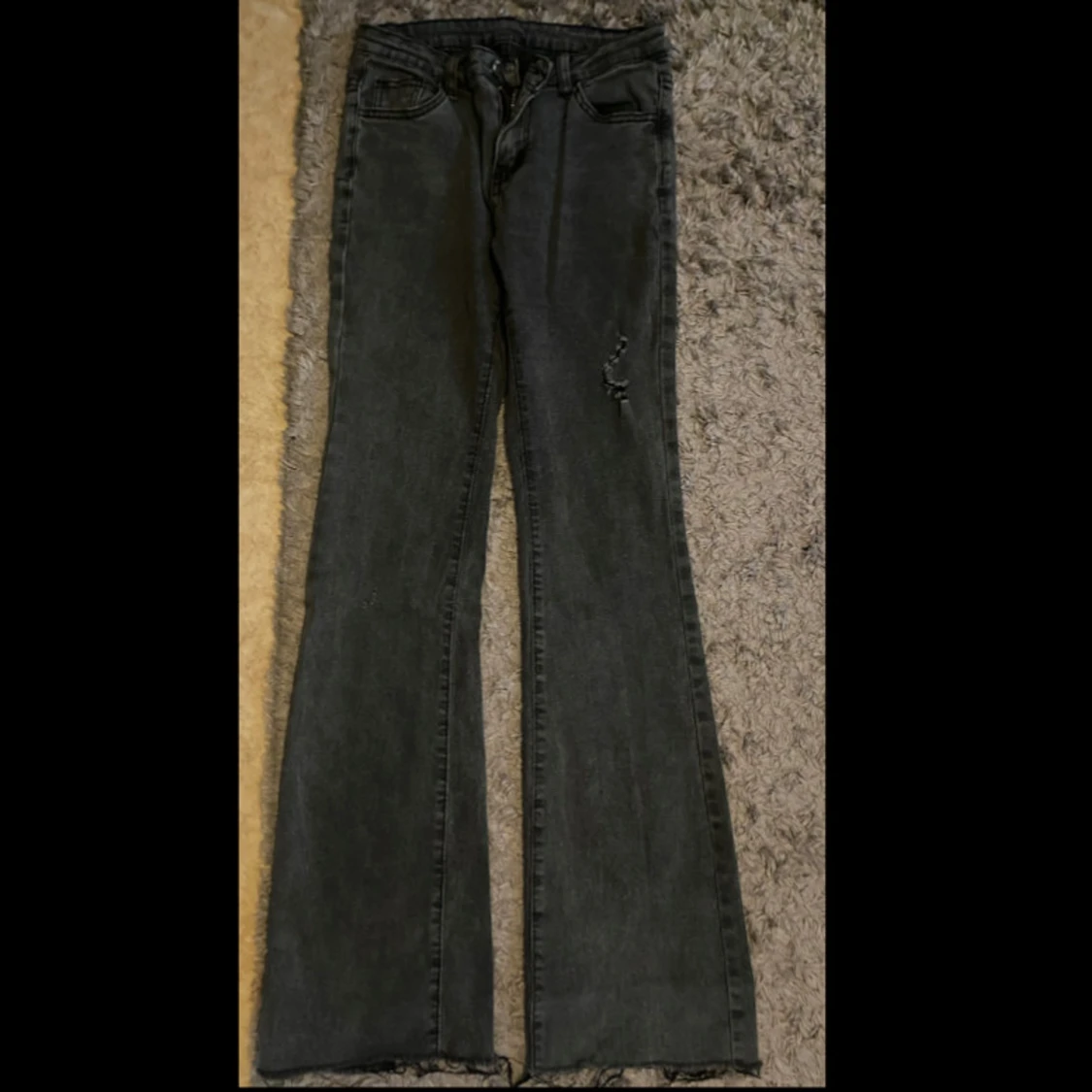 Gråa bootcut jeans