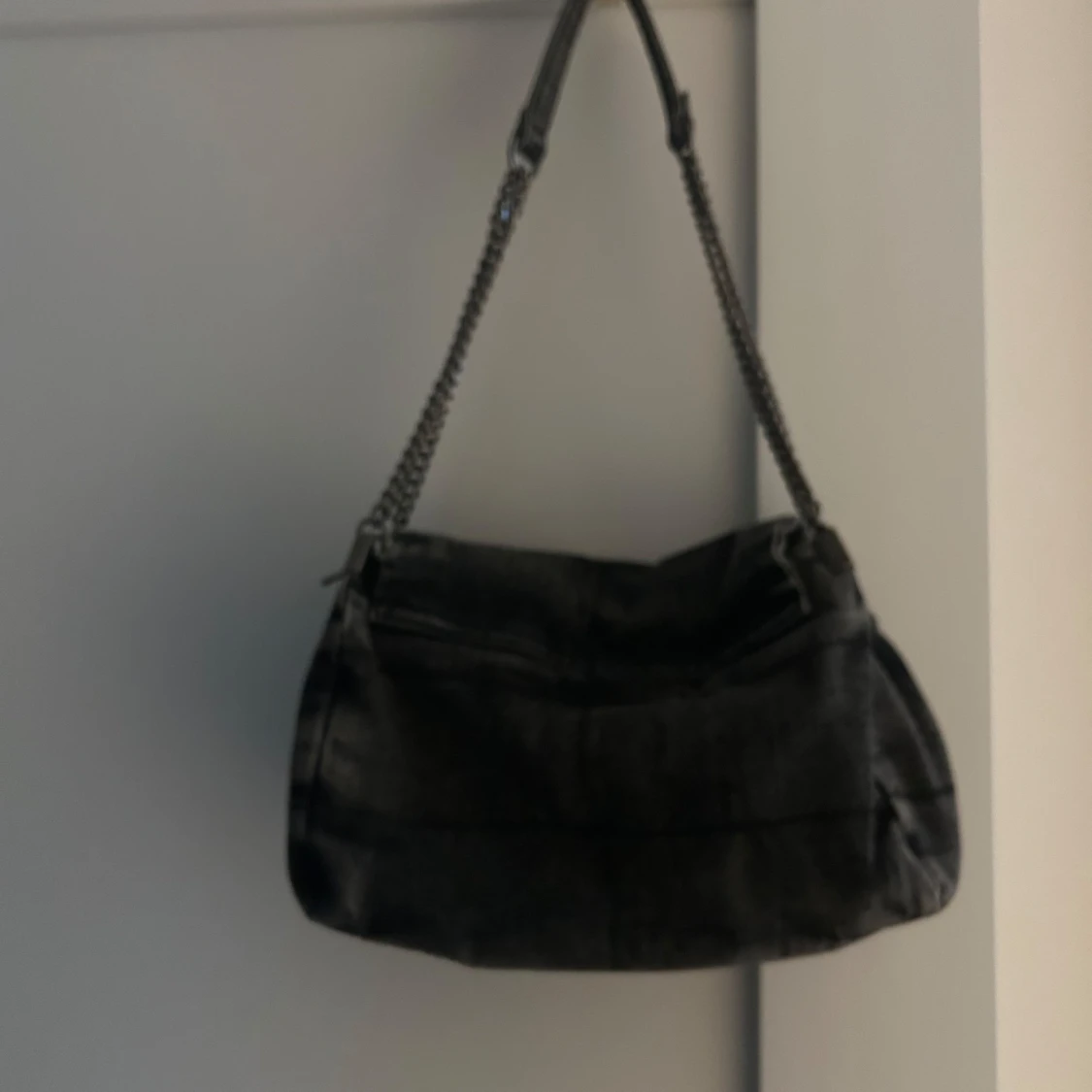 Mörkgrå axelväska i jeans - 91