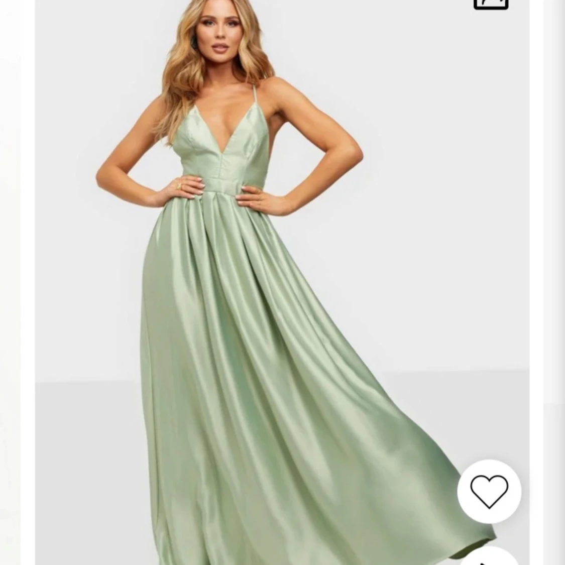 Supersnygg grön balklänning 