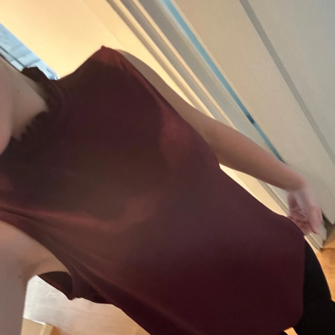 Vinröd ärmlös topp - 91