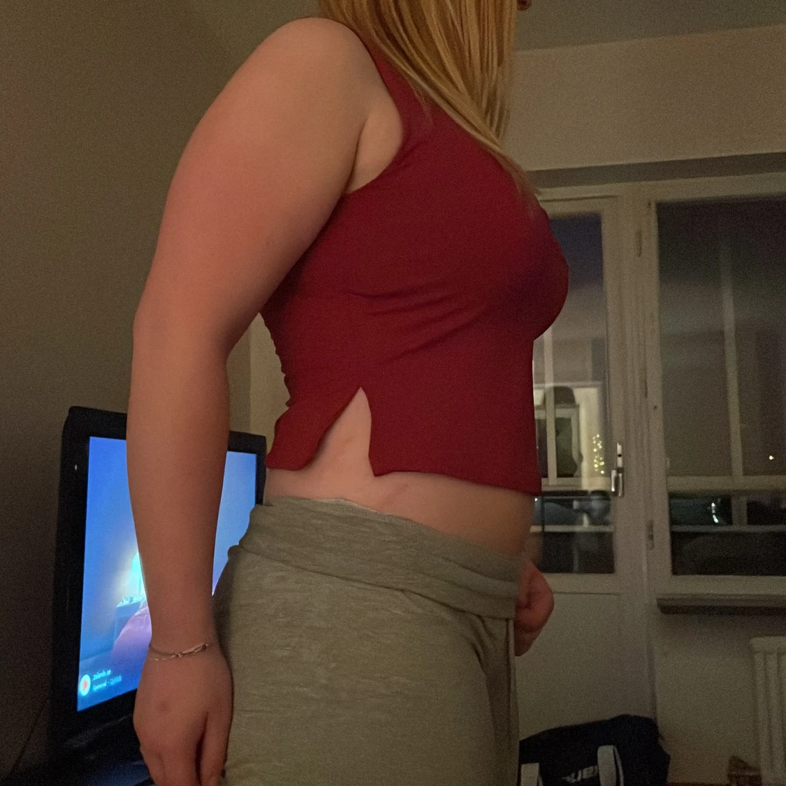 Röd ärmlös topp - 91