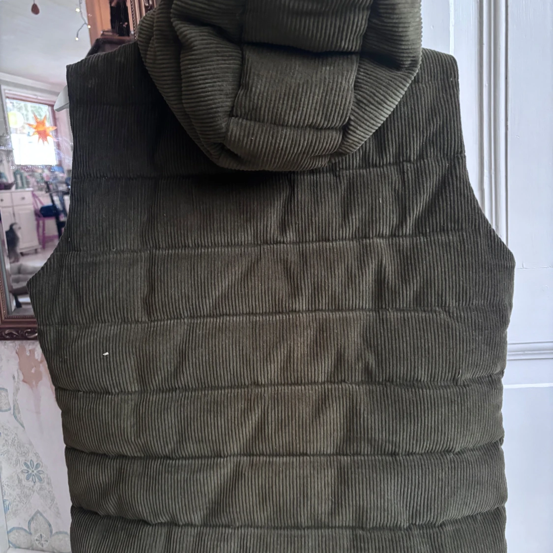 Olivgrön manchester dunväst från Stenströms - 90