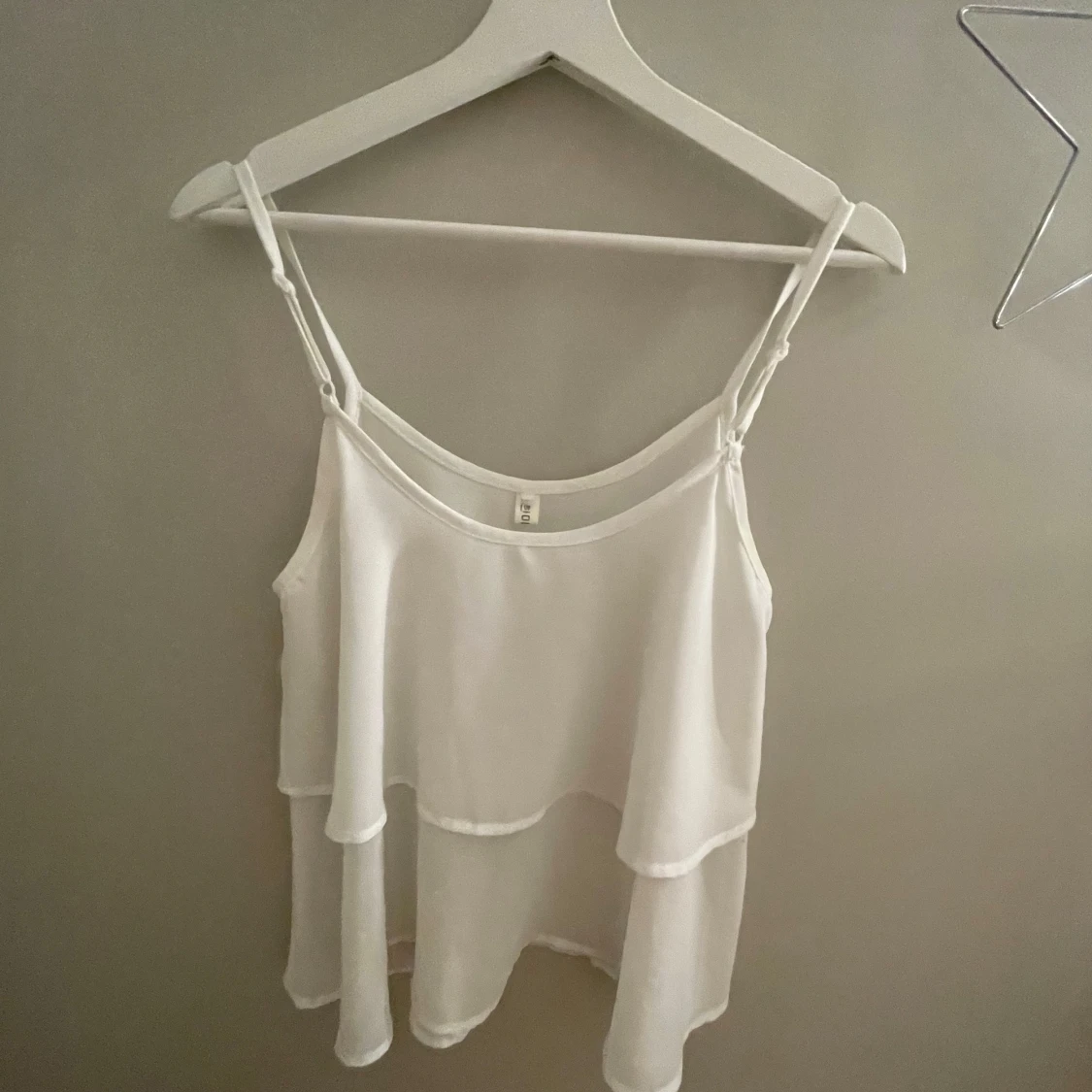 Vit blus/linne storlek xs/s.