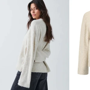 Stickad tröja, Gina Tricot  - Stickad tröja från Gina Tricot som ej säljs längre☺️ Nypris 399kr, beige/grå i färgen