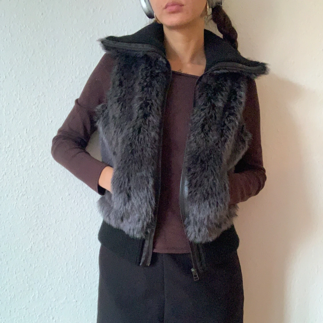 faux fur vest - 90