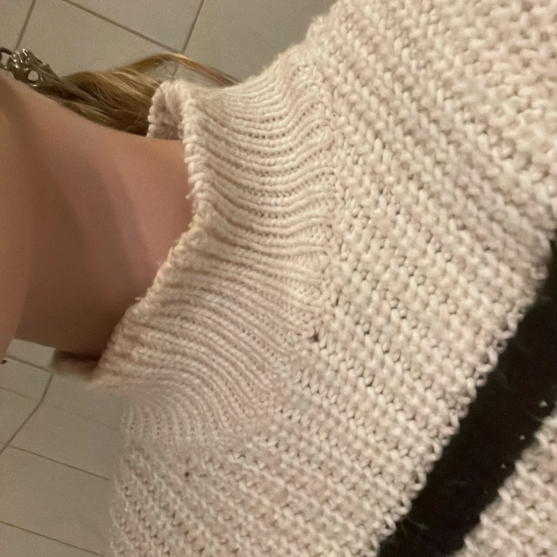 Stickad randig tröja - 90