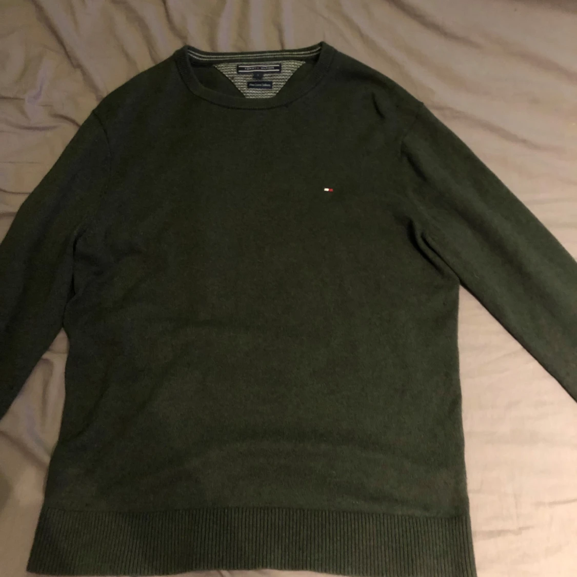 Tommy hilfiger sweatshirt i grön färg i typ ny skick