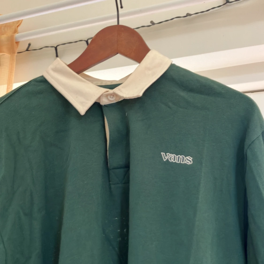 Grön långärmad pikétröja från Vans - 90