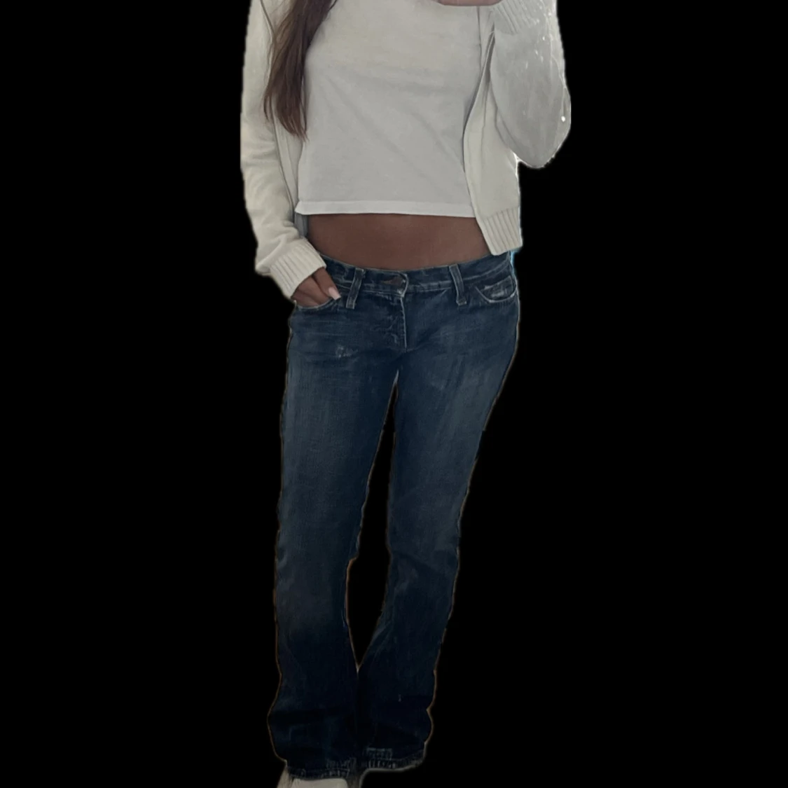 Blå bootcut jeans - 90