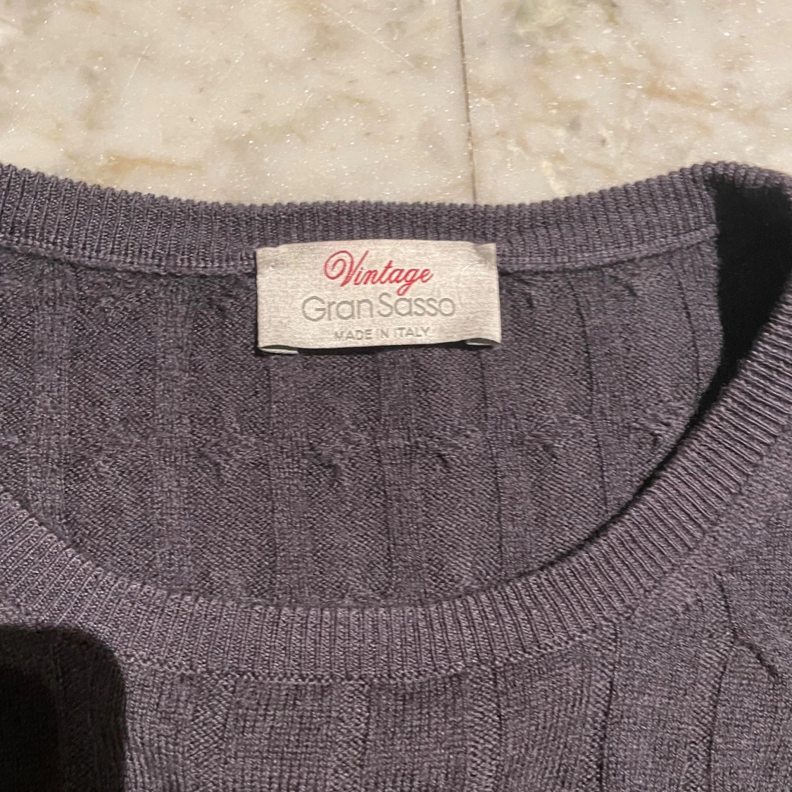 Mörkgrå stickad tröja från Gran Sasso - 2