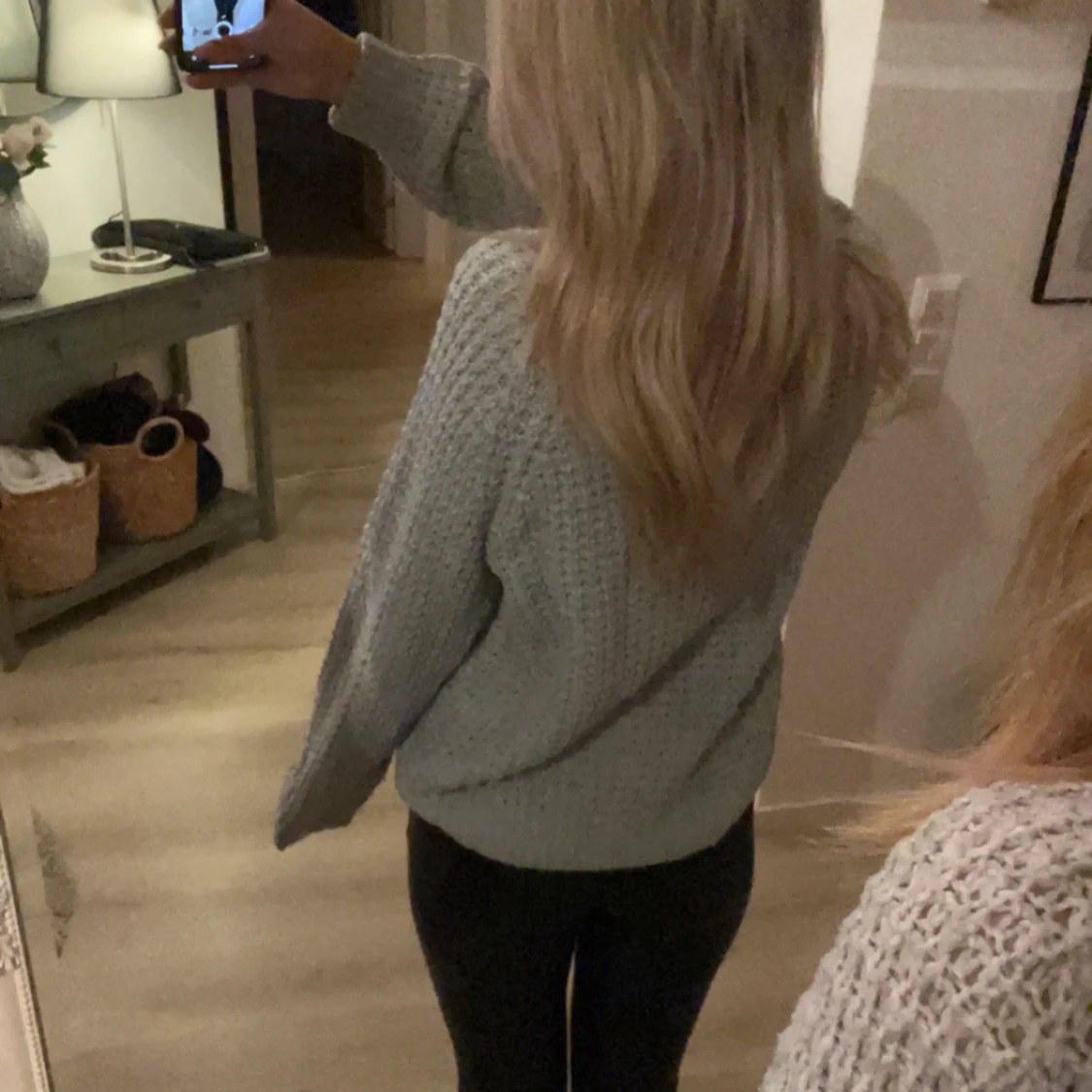 Grå stickad tröja från 157 - 90